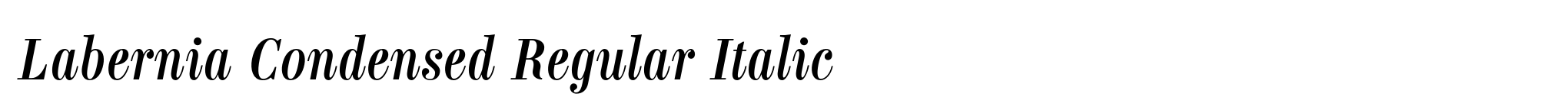 Labernia Condensed Regular Italic image